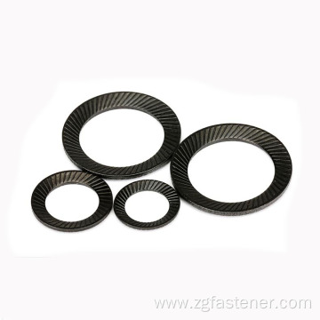 Knurling Lock Washer with black oxide